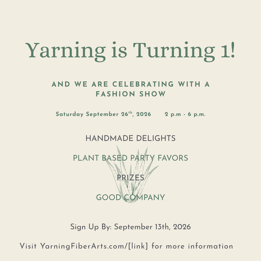 One Year Yarnniversary Fashion Show | Sept. 26 2-6PM