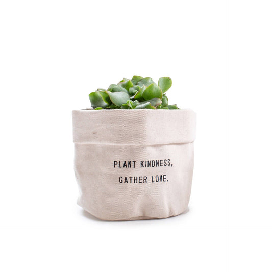 Plant Kindness Gather Love | Small Canvas Planter