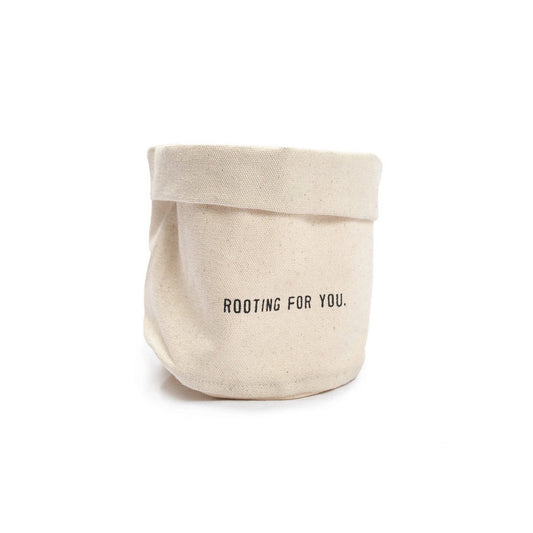 Rooting For You | Small Canvas Planter 6" x 3.75"
