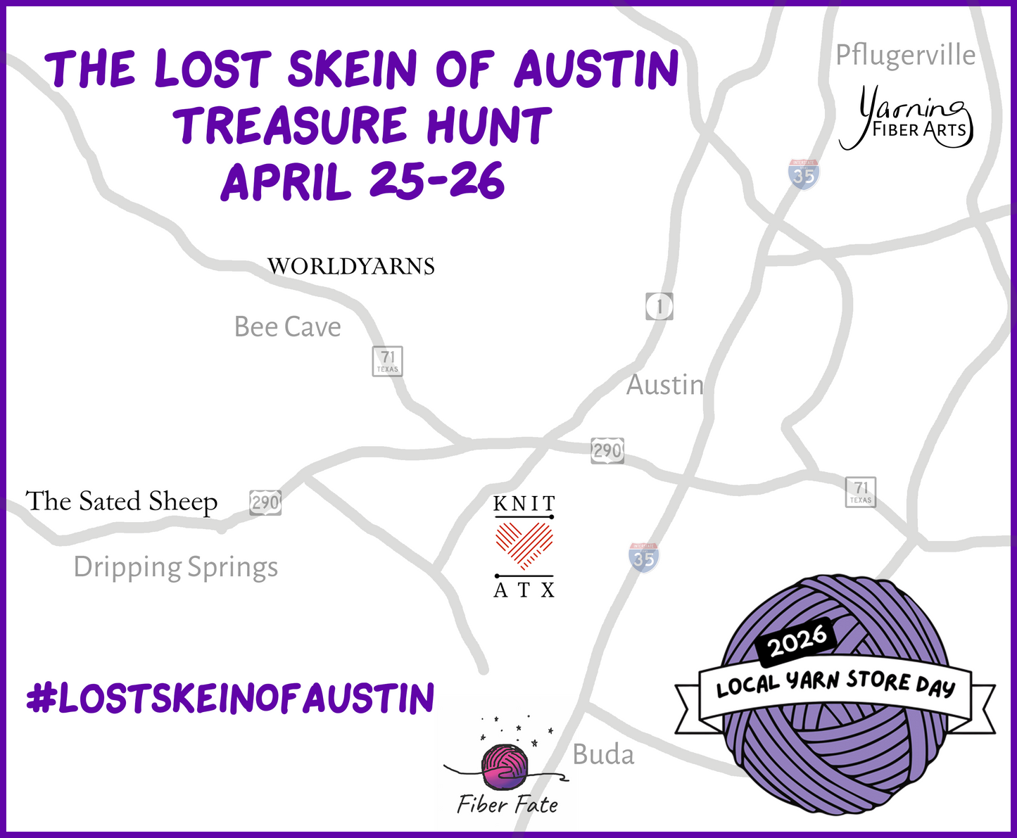 The Lost Skein of Austin Treasure Hunt 4/25-4/26